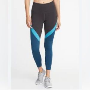 Old Navy High-Rise Color-Block 7/8-Length Elevate Compression Leggings for Women